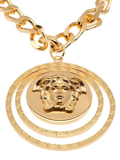 versace medusa coin necklace|versace medusa necklace women's.